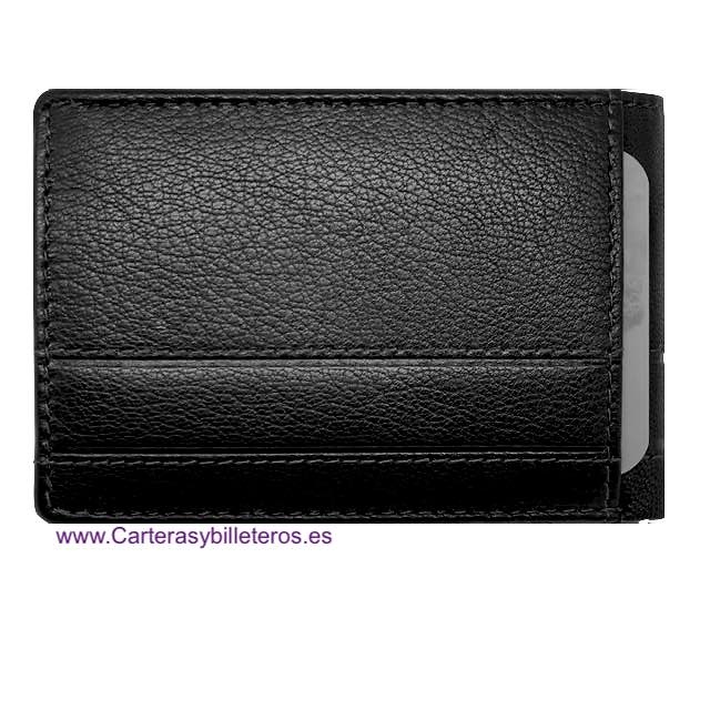 PORTEFEUILLE EN CUIR POUR HOMMES AVEC PORTE-MONNAIE POUR 5 CARTES 