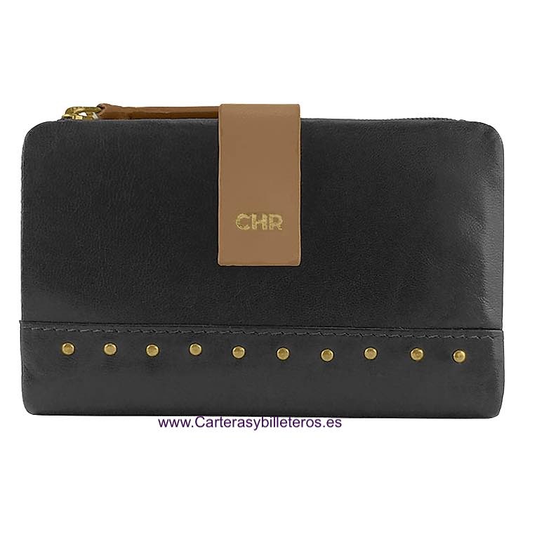 PORTEFEUILLE FEMME EN CUIR + PORTE-CARTES AMOVIBLE MARQUE CACHAREL 