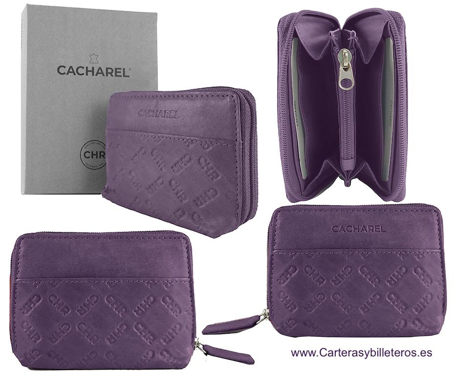 PORTEFEUILLE FEMME PORTE CARTES EN CUIR CACHAREL 