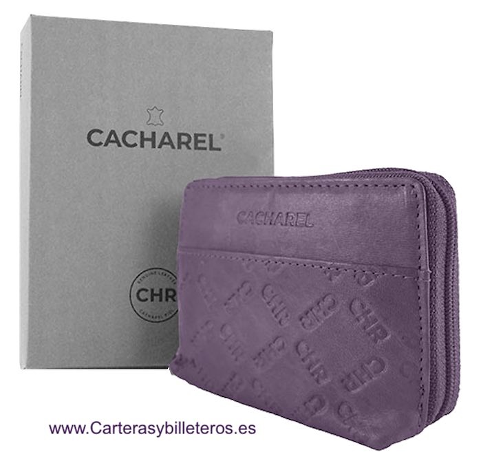 PORTEFEUILLE FEMME PORTE CARTES EN CUIR CACHAREL 