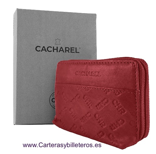 PORTEFEUILLE FEMME PORTE CARTES EN CUIR CACHAREL 