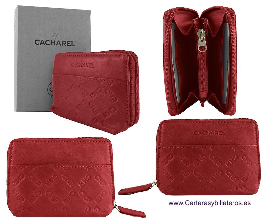 PORTEFEUILLE FEMME PORTE CARTES EN CUIR CACHAREL 