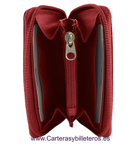 PORTEFEUILLE FEMME PORTE CARTES EN CUIR CACHAREL 