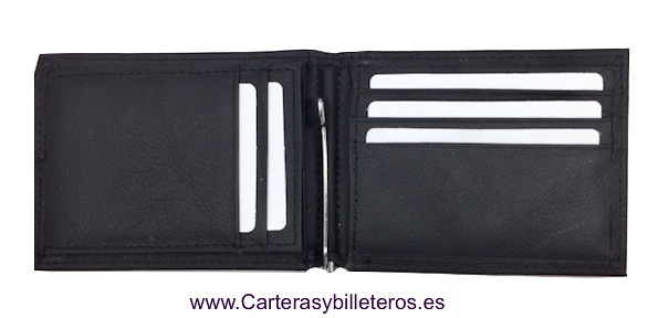 PORTEFEUILLE HOMME AVEC CLIP BILLETTERIE ET ​​CARTE EXTÉRIEUR 