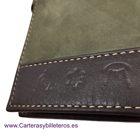 PORTEFEUILLE HOMME EN CUIR AVEC PORTE-CARTES TRIPLE 