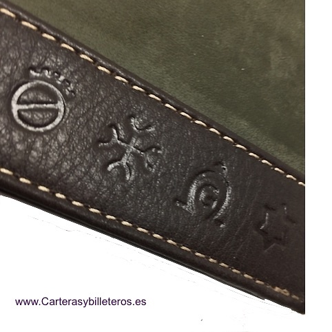 PORTEFEUILLE HOMME EN CUIR AVEC PORTE-CARTES TRIPLE 