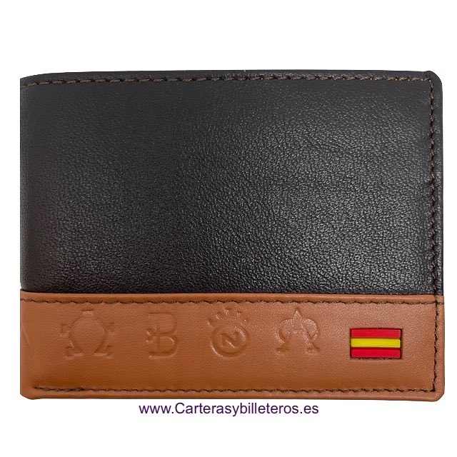 PORTEFEUILLE HOMME EN CUIR AVEC PORTE-CARTES TRIPLE 