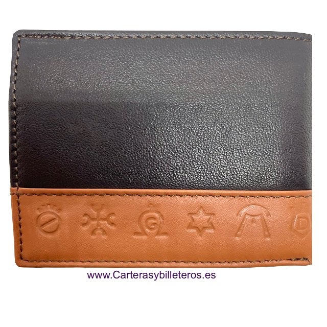 PORTEFEUILLE HOMME EN CUIR AVEC PORTE-CARTES TRIPLE 