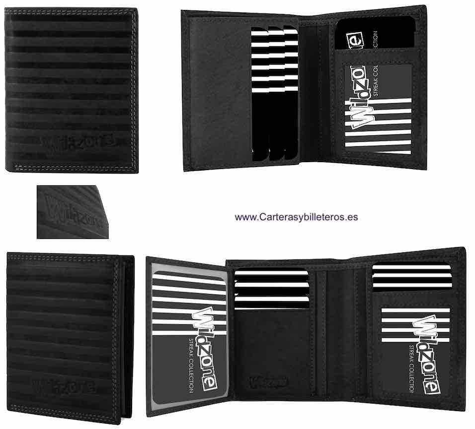 PORTEFEUILLE HOMME EN CUIR POUR 11 CARTES 