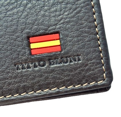 PORTEFEUILLE HOMME TITTO BLUNI CUIR DE LUXE AVEC DE MONNAIE 10 CARTES 