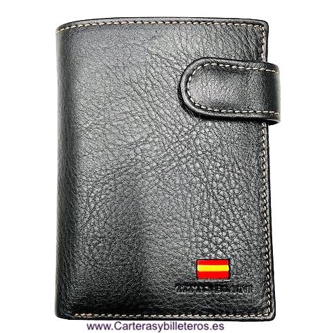 PORTEFEUILLE HOMME TITTO BLUNI CUIR DE LUXE AVEC DE MONNAIE 10 CARTES 