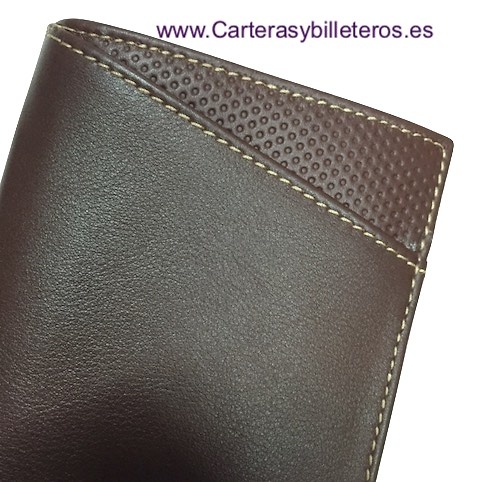 PORTEFEUILLE HOMME TITTO BLUNI CUIR DE LUXE AVEC DE MONNAIE 18 CARTES GRAPHITEC 