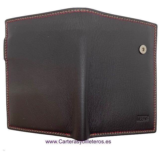 PORTEFEUILLE HOMME TITTO BLUNI CUIR DE LUXE AVEC FERMETURE EXTÉRIEUR ÉDITION SPÉCIALE 