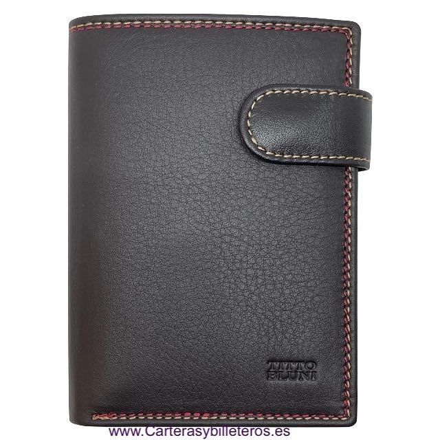 PORTEFEUILLE HOMME TITTO BLUNI CUIR DE LUXE AVEC FERMETURE EXTÉRIEUR ÉDITION SPÉCIALE 