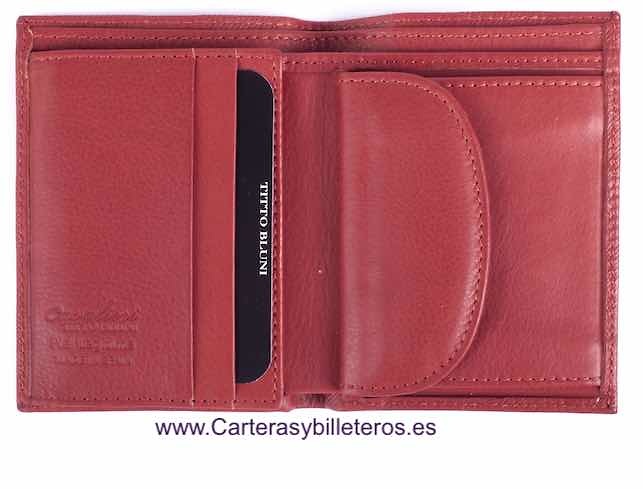 PORTEFEUILLE HOMME TITTO BLUNI CUIR DE LUXE AVEC PORTE-MONNAIE EXCLUSIF 