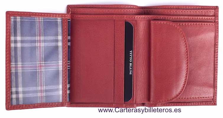 PORTEFEUILLE HOMME TITTO BLUNI CUIR DE LUXE AVEC PORTE-MONNAIE EXCLUSIF 