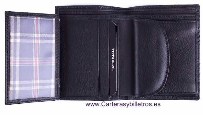 PORTEFEUILLE HOMME TITTO BLUNI CUIR DE LUXE AVEC PORTE-MONNAIE EXCLUSIF 