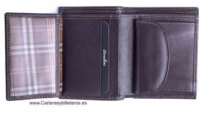 PORTEFEUILLE HOMME TITTO BLUNI CUIR DE LUXE AVEC PORTE-MONNAIE EXCLUSIF 