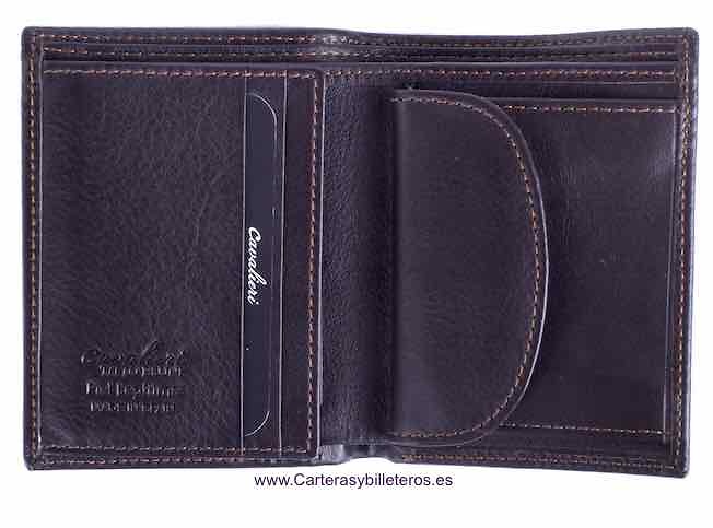 PORTEFEUILLE HOMME TITTO BLUNI CUIR DE LUXE AVEC PORTE-MONNAIE EXCLUSIF 