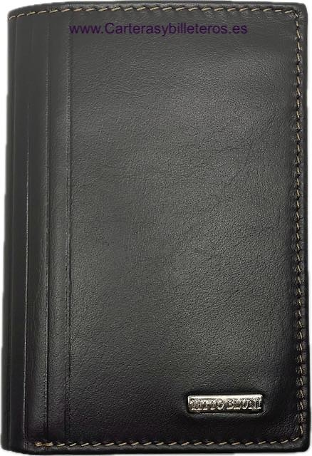 PORTEFEUILLE HOMME TITTO BLUNI ELEGANT CUIR DE LUXE AVEC DE MONNAIE 16 CARTES 