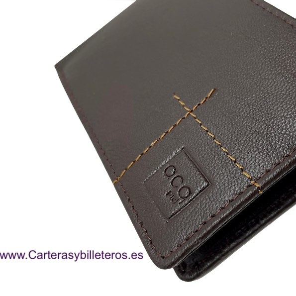 PORTEFEUILLE MINI POUR HOMME EN CUIR NAPA TRÈS COMPLET 