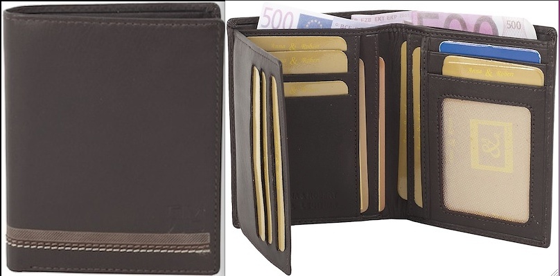 PORTEFEUILLE PORTE-MONNAIE EN CUIR LUXE MARQUE OMMO 