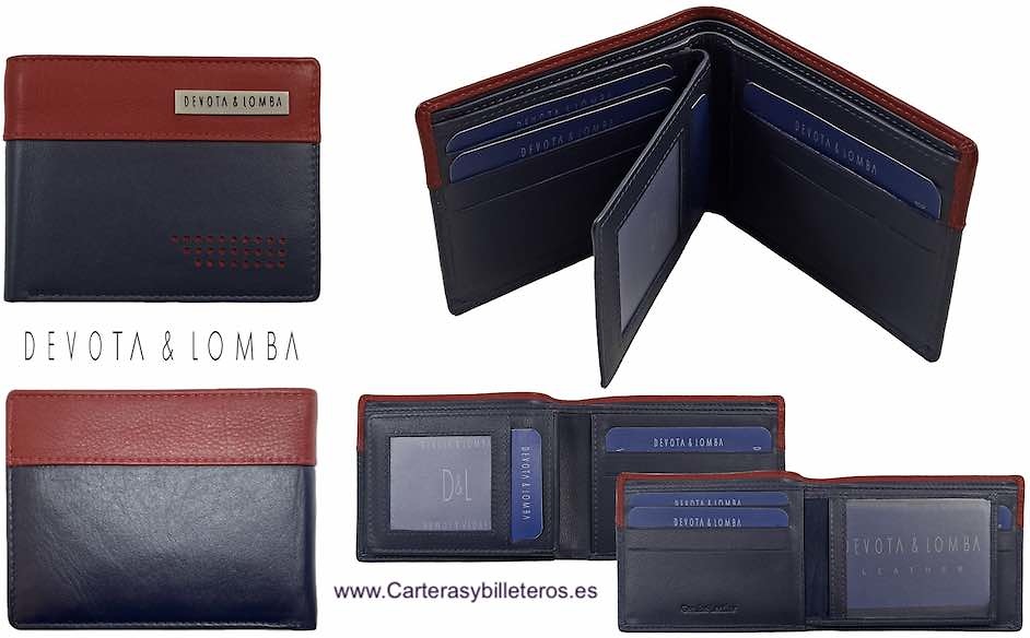 PORTEFEUILLE POUR HOMME AVEC DOUBLE PORTE-MONNAIE ET PORTE-CARTES POUR 12 CARTES 