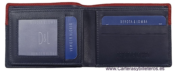 PORTEFEUILLE POUR HOMME AVEC DOUBLE PORTE-MONNAIE ET PORTE-CARTES POUR 12 CARTES 