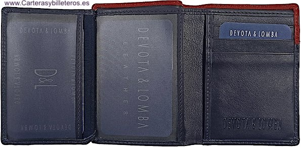 PORTEFEUILLE POUR HOMME AVEC DOUBLE PORTE-MONNAIE. ET PORTE-CARTES POUR 9 CARTES 