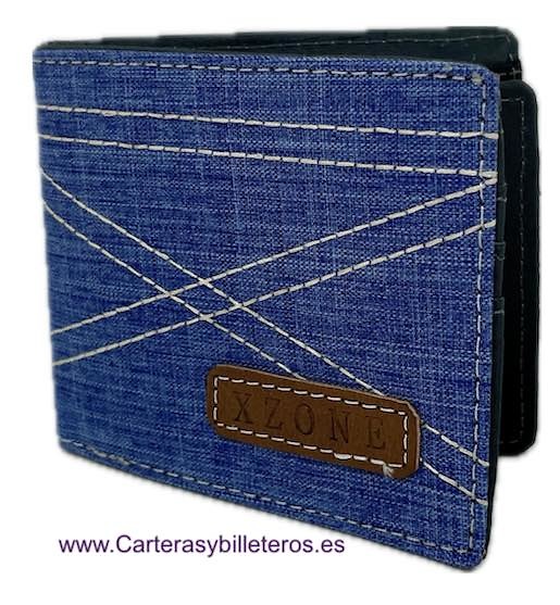 PORTEFEUILLE POUR HOMMES PORTEFEUILLE EN DENIM AVEC PORTE-MONNAIE PORTE-CARTES 