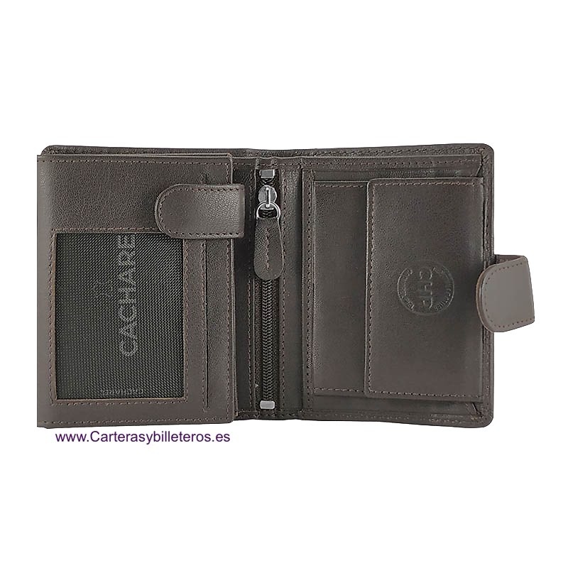 PORTEFEUILLIE CACHAREL EN CUIR NAPALUX 13 CARTE LOGO EN SILICONE 