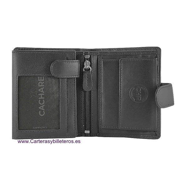 PORTEFEUILLIE CACHAREL EN CUIR NAPALUX 13 CARTE LOGO EN SILICONE 