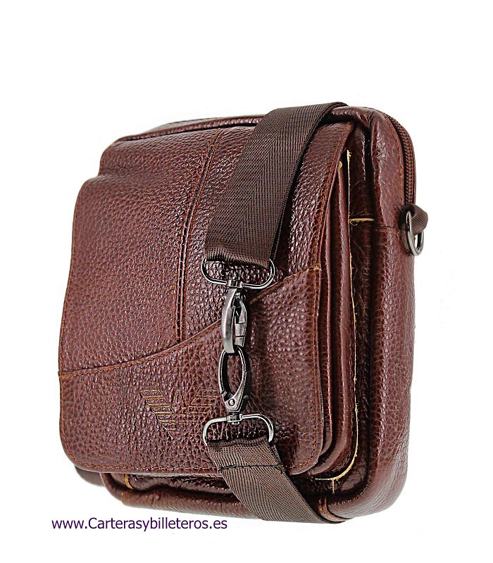 SAC A MAIN POUR HOMMES EN CUIR AVEC EPAULE ET CEINTURE 