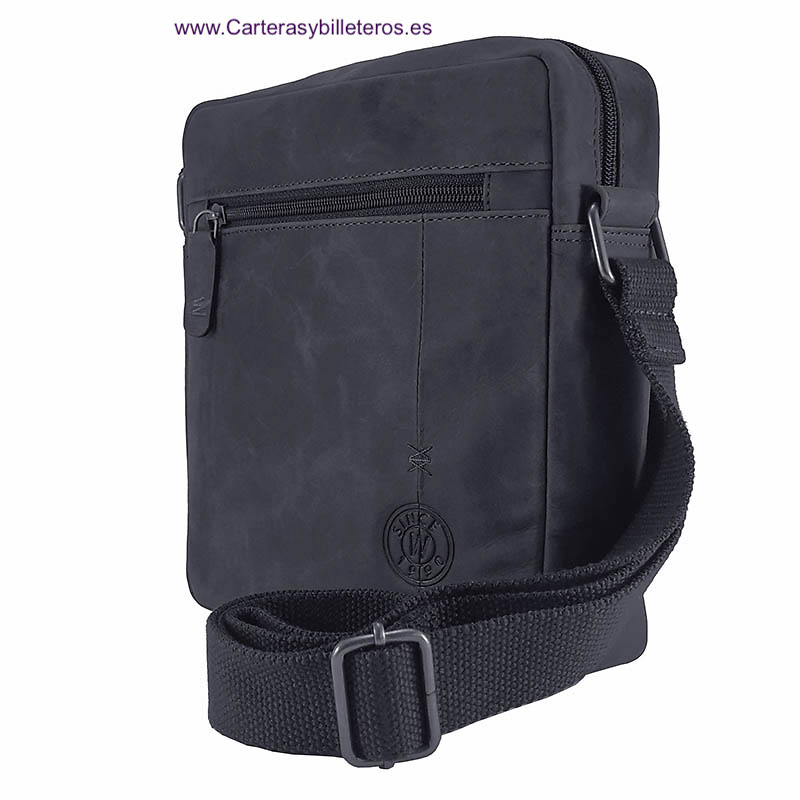 SAC EN CUIR POUR HOMME DE MARQUE WILDZONE AVEC POCHES EXTÉRIEURES ET INTÉRIEURES 2 COULEURS 