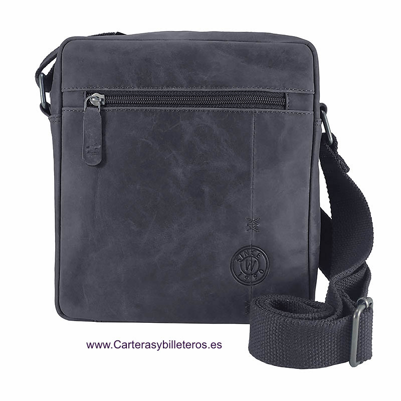 SAC EN CUIR POUR HOMME DE MARQUE WILDZONE AVEC POCHES EXTÉRIEURES ET INTÉRIEURES 2 COULEURS 