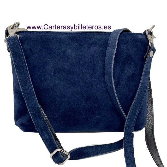 SAC MOYEN EN CROÛTE DE CUIR POUR FEMME AVEC BANDOULIÈRE À CROISER OU À PORTER À L'ÉPAULE 