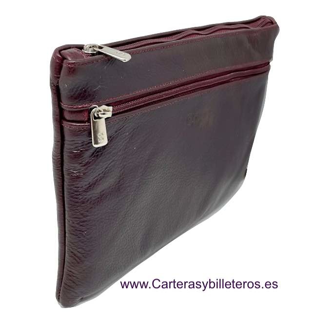 SAC PORTFOLIO EN CUIR UBRIQUE 3 COULEURS 