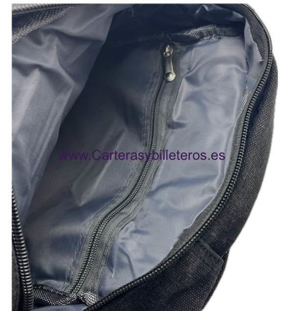 SAC POUR HOMME EN TOILE FORTE GRAND FORMAT AVEC 5 POCHES EN TROIS COULEURS 