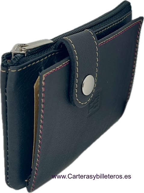 TITTO BLUNI PORTE-CARTES EN CUIR AVEC PORTE-MONNAIE À FERMETURE ÉCLAIR TITTO BLUNI 