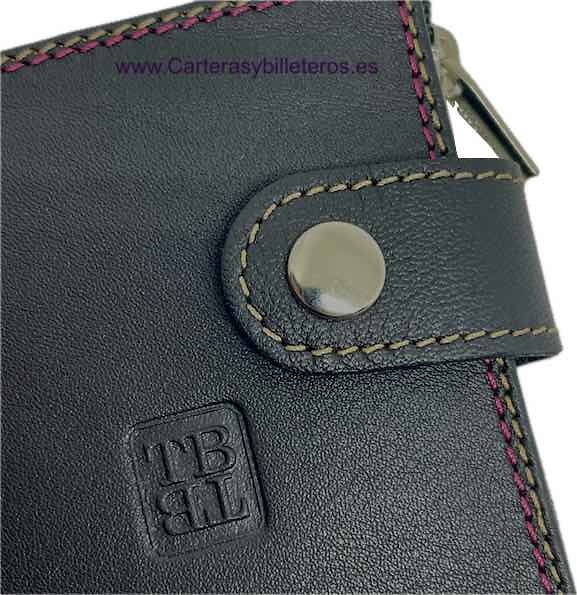 TITTO BLUNI PORTE-CARTES EN CUIR AVEC PORTE-MONNAIE À FERMETURE ÉCLAIR TITTO BLUNI 