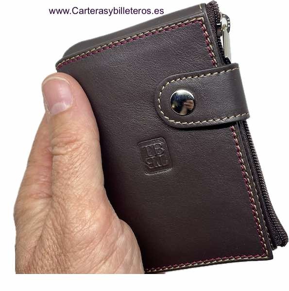 TITTO BLUNI PORTE-CARTES EN CUIR AVEC PORTE-MONNAIE À FERMETURE ÉCLAIR TITTO BLUNI 