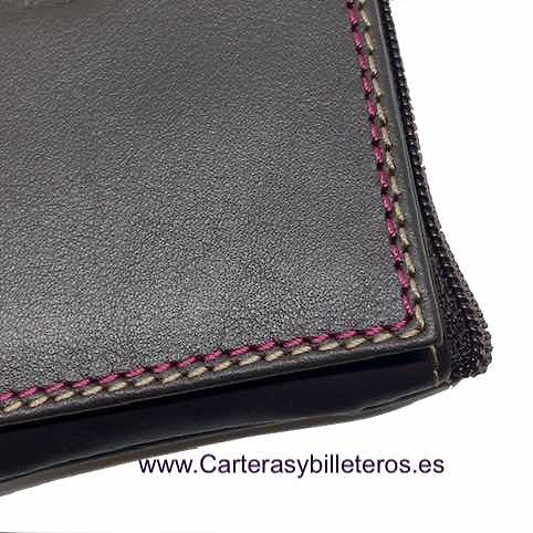 TITTO BLUNI PORTE-CARTES EN CUIR AVEC PORTE-MONNAIE À FERMETURE ÉCLAIR TITTO BLUNI 