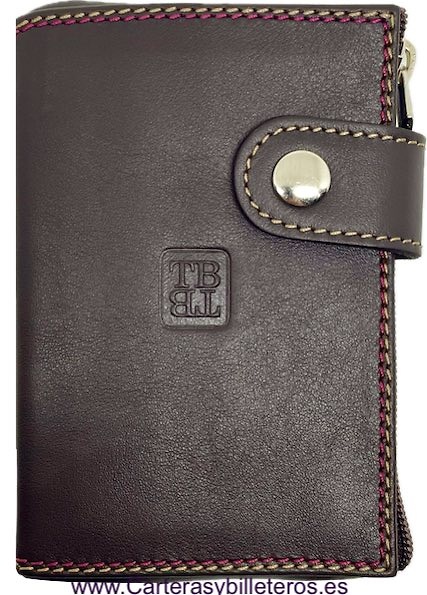 TITTO BLUNI PORTE-CARTES EN CUIR AVEC PORTE-MONNAIE À FERMETURE ÉCLAIR TITTO BLUNI 