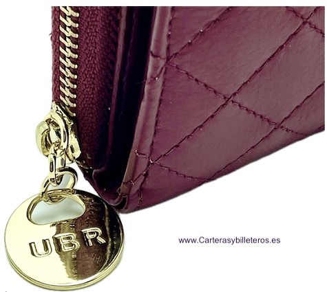 UBRIQUE PORTEFEUILLE EN CUIR POUR FEMME AVEC PORTE-MONNAIE ZIPPÉ DE COULEUR - 3 COULEURS- 