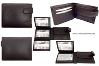 PORTEFEUILLE EN CUIR POUR HOMME AVEC PORTE-MONNAIE ET ​​PORTE-CARTES EXTENSIBLES