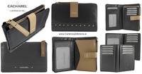 PORTEFEUILLE FEMME EN CUIR + PORTE-CARTES AMOVIBLE MARQUE CACHAREL