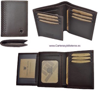 PORTEFEUILLE HOMME TITTO BLUNI  CUIR DE LUXE AVEC DE MONNAIE 10 CARTES