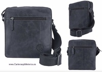 SAC EN CUIR POUR HOMME DE MARQUE WILDZONE AVEC POCHES EXTÉRIEURES ET INTÉRIEURES 2 COULEURS