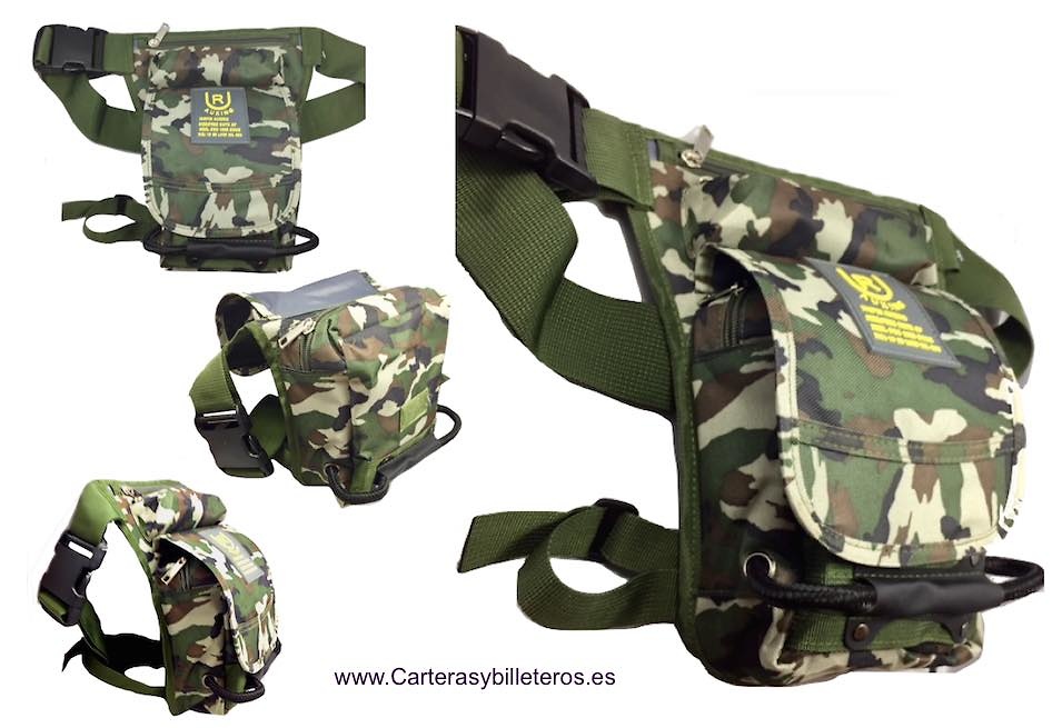 BORSA DA PORTARE NELLA VITA SUPPORTATA NELLA GAMBA IN CAMOUFLAGE 