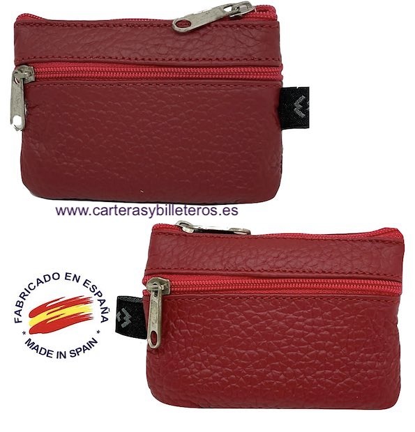 BORSA ECONOMICA IN PELLE CON TRE TASCHE CON ZIP 